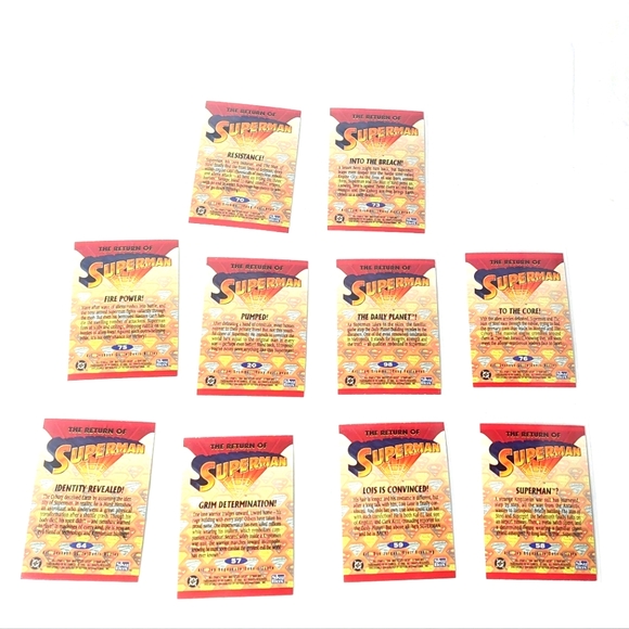 10 Superman Cards - Skybox - DC Comics 1993 - Collector's Cards - Picture 2 of 2